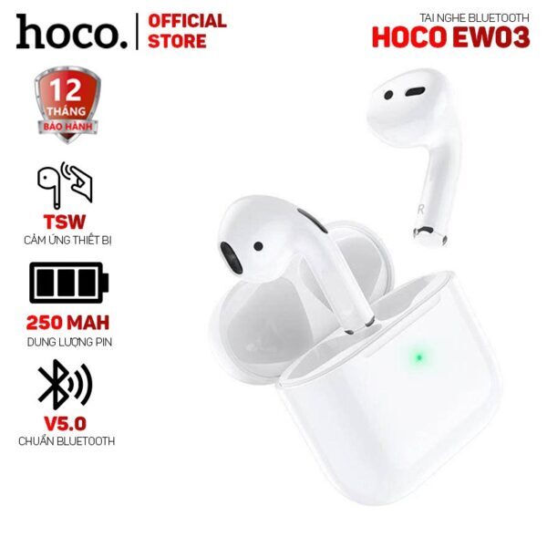 Tai nghe bluetooth Hoco EW03 với thiết kế hiện đại, tiện lợi