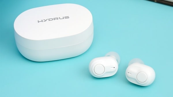 Tai nghe Bluetooth Hydrus TS12BC thiết kế trẻ trung, hiện đại với màu hồng phấn nhẹ nhàng