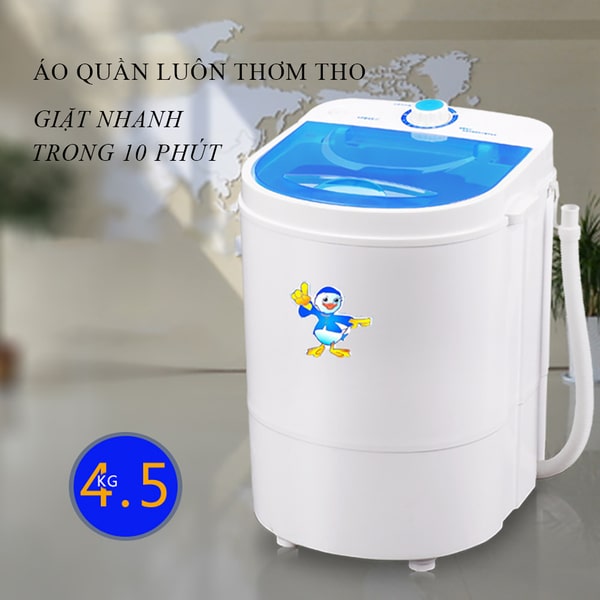 Máy giặt mini Vịt Con 4,5kg dành cho trẻ nhỏ